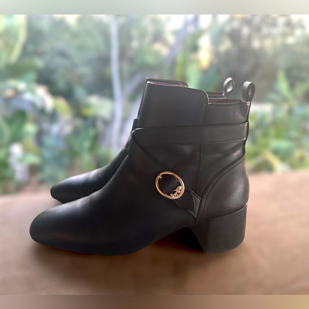 🔥🔥 COACH Nadia Bootie Black Boot Leather Size 9 - Picture 6 of 16